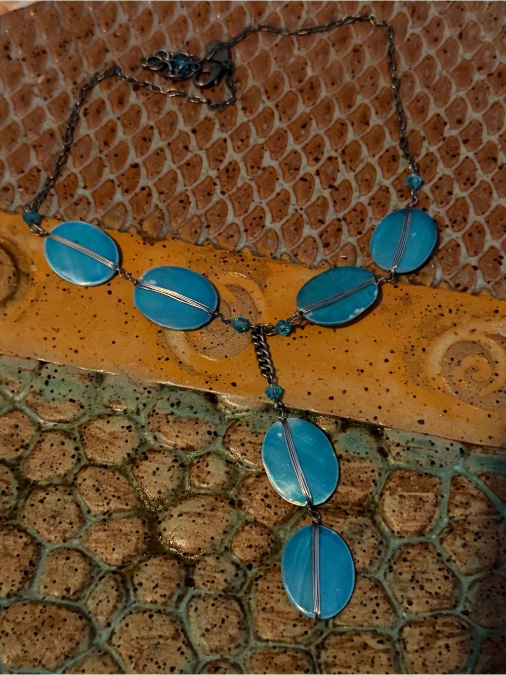 Express Turquoise Oval Y-Necklace